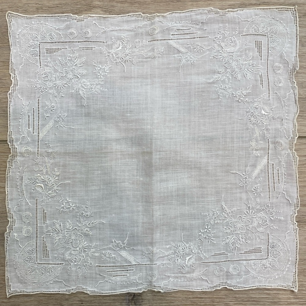 Antique Appenzell Wedding Handkerchief‎ Handmade